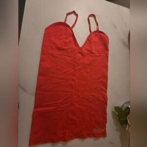 Guess Red V-Neck Tank Top